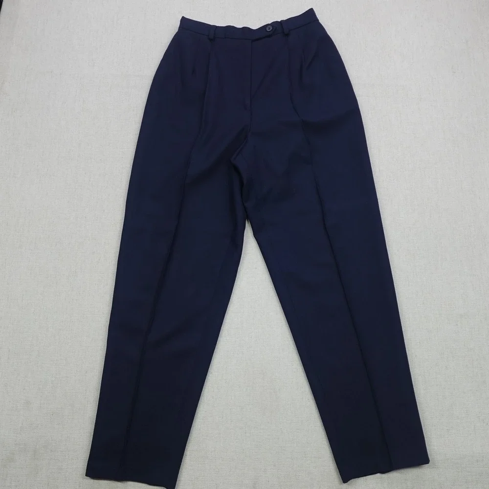 Talbots Pants Womens 10 Petite Wool Pull On Elastic Waist Classic Office Workwea - Picture 2 of 12